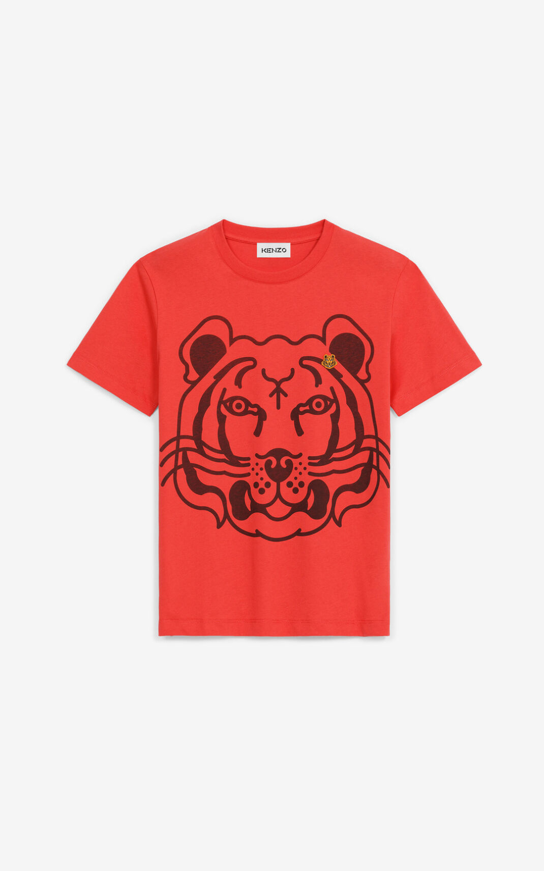 Nueva Coleccion Kenzo Camisetas Kenzo K Tiger loose fitting Mujer Rojas